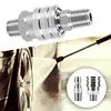 2Pcs 1/4 High Pressure Washer Quick Connector External Thread Pipe Hose Adapter