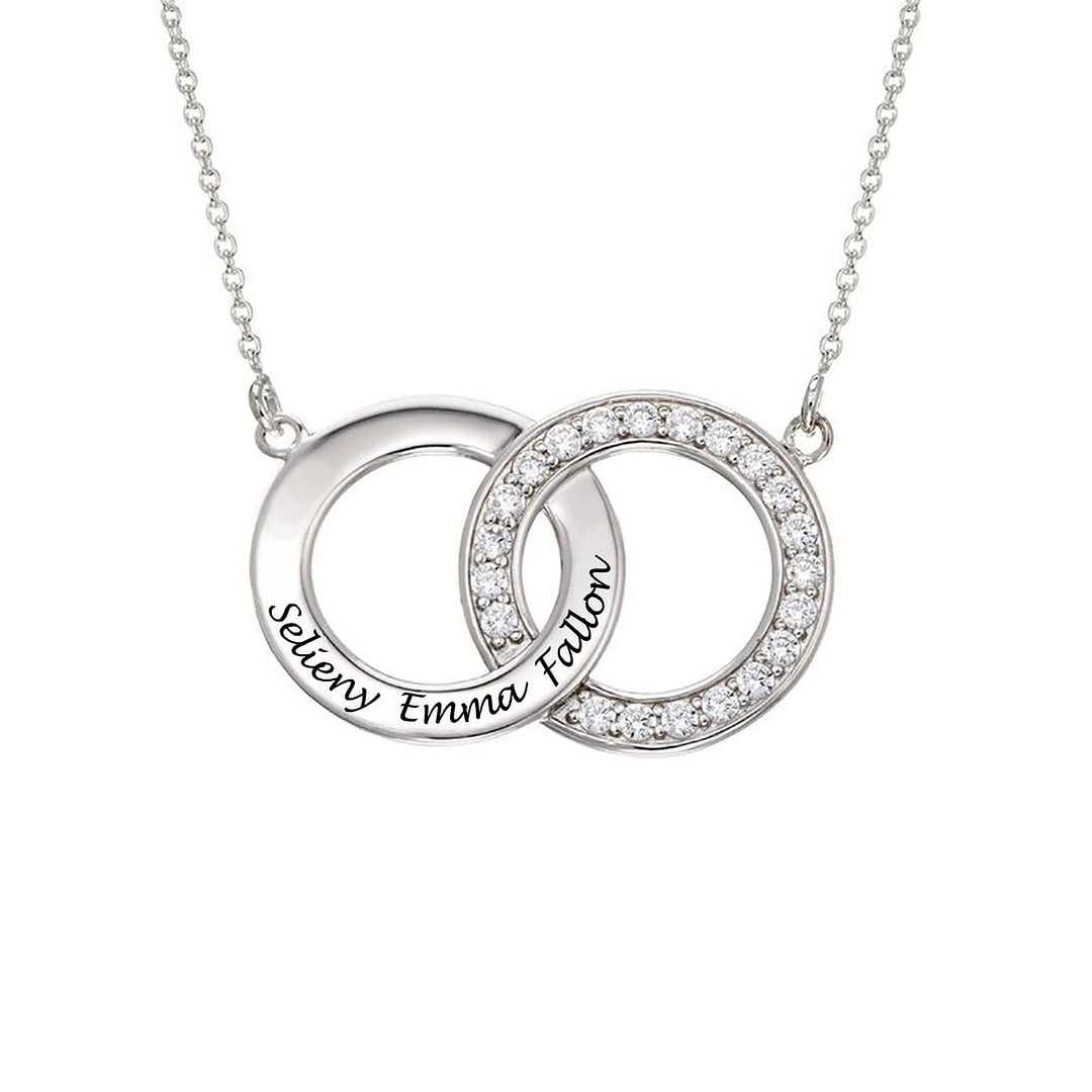 Custom Intertwined Circle Diamond Necklace