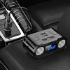 Car Cigarette Lighter Socket PD 22W Car Charger Adapter 2 Socket Digital Display