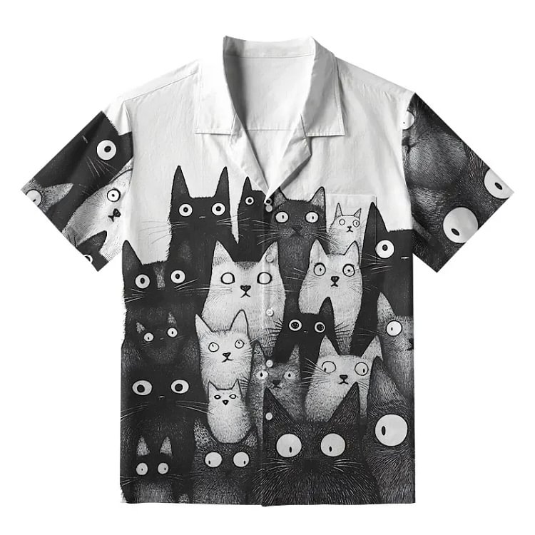 Funny Cats' Gaze Aloha Hawaiian Shirt