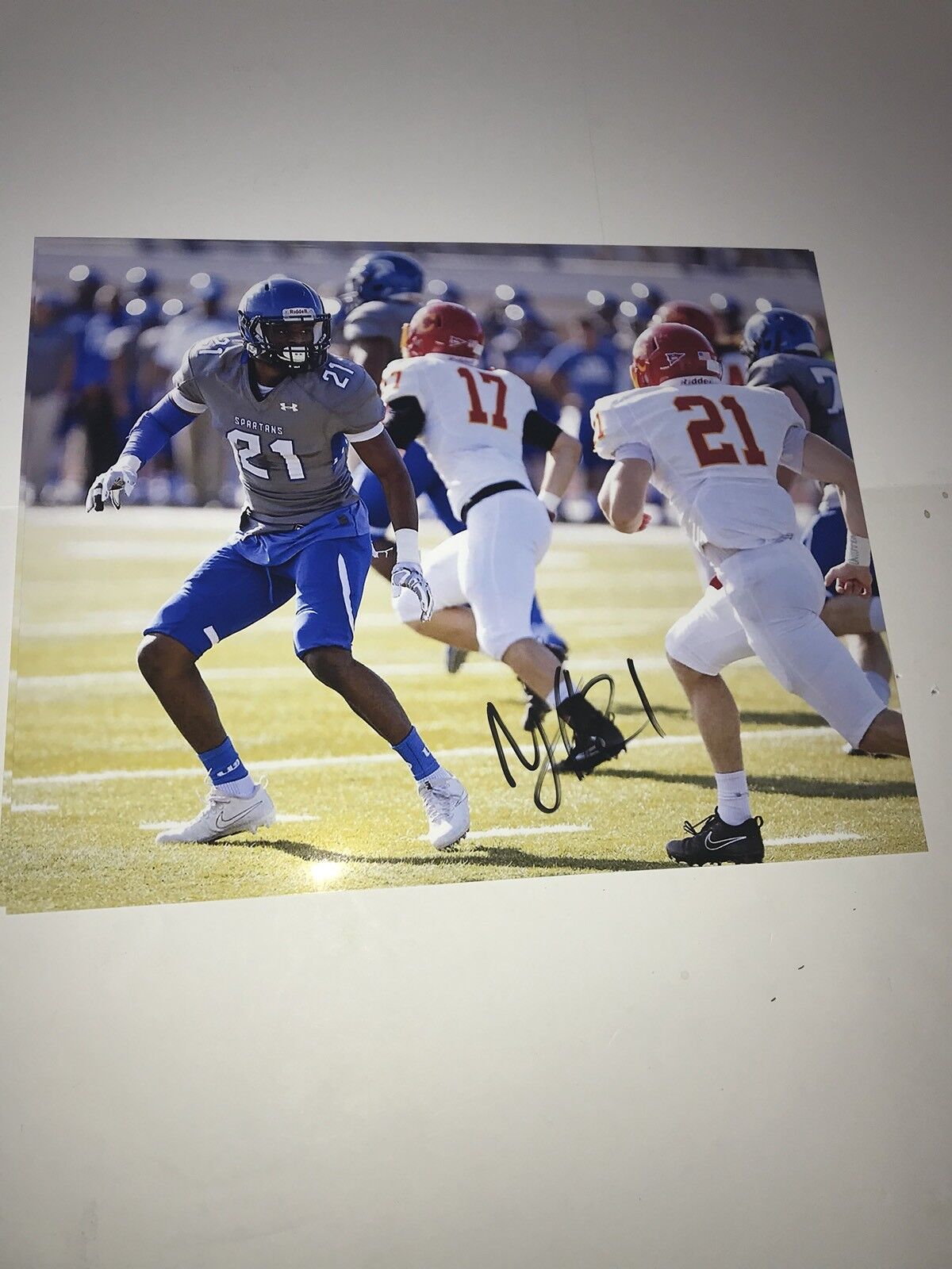 Michael Joseph Dubuque Spartans hand signed autographed 8x10 football Photo Poster painting C