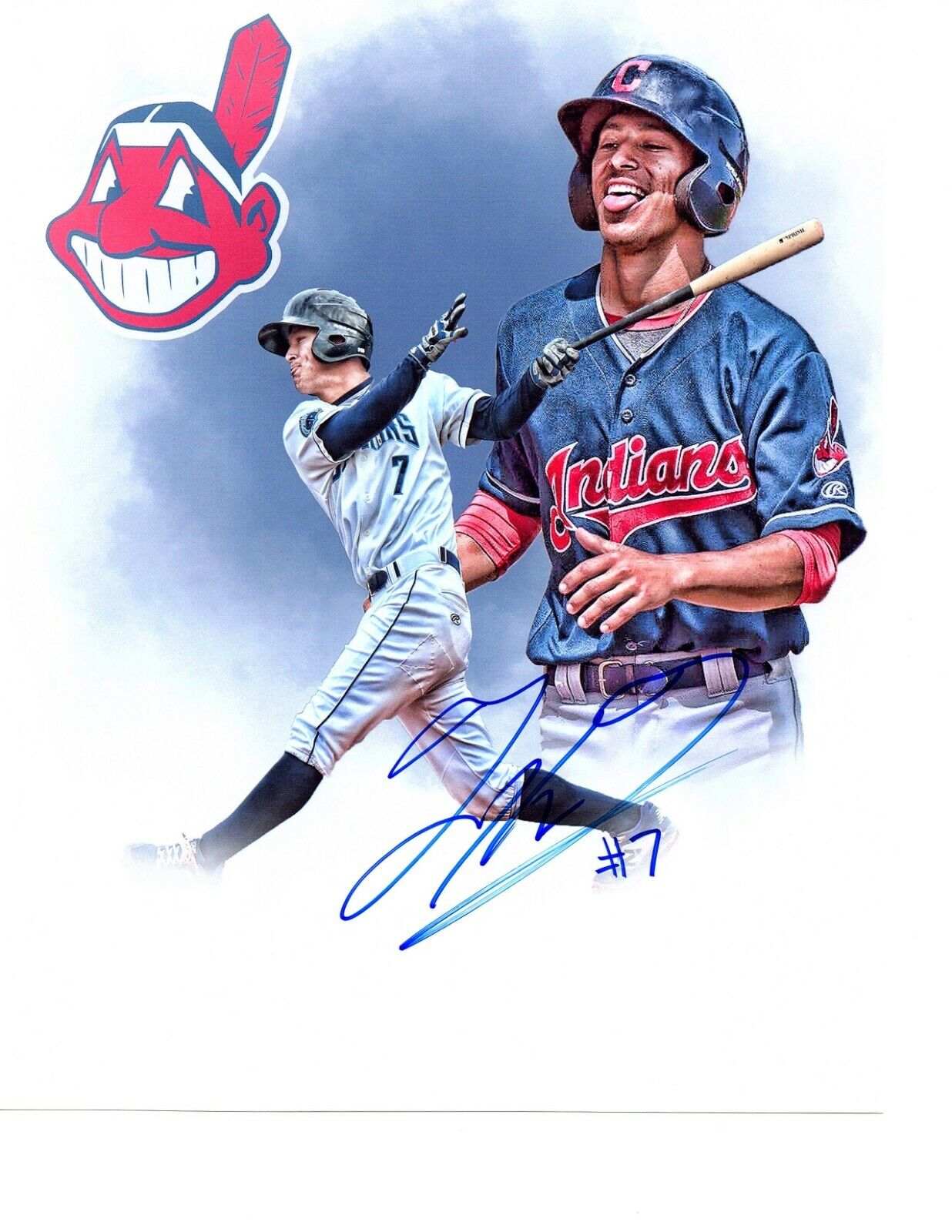 Tyler man signed 8x10 Photo Poster painting autograph Cleveland Indians Prospect baseball!