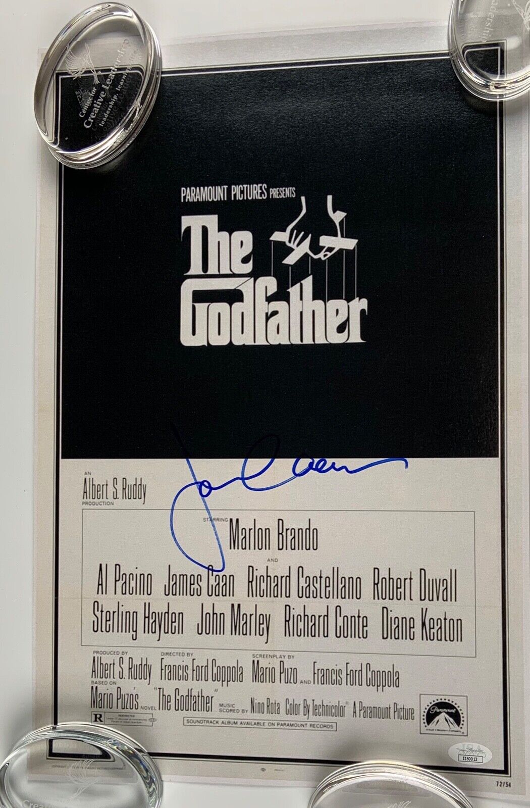 James Caan The Godfather JSA signed autograph 18 x 12 Photo Poster painting