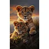 Tiger-11CT Stamped Cross Stitch 40*65cm tapestrymarket