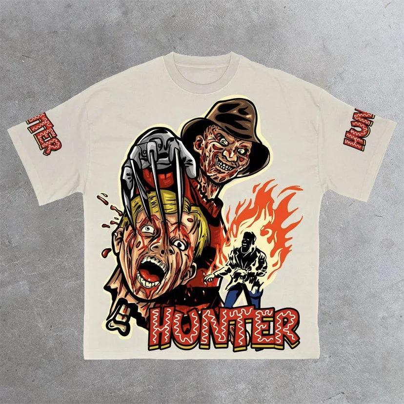 Hunter Print Casual Short Sleeve T-Shirt