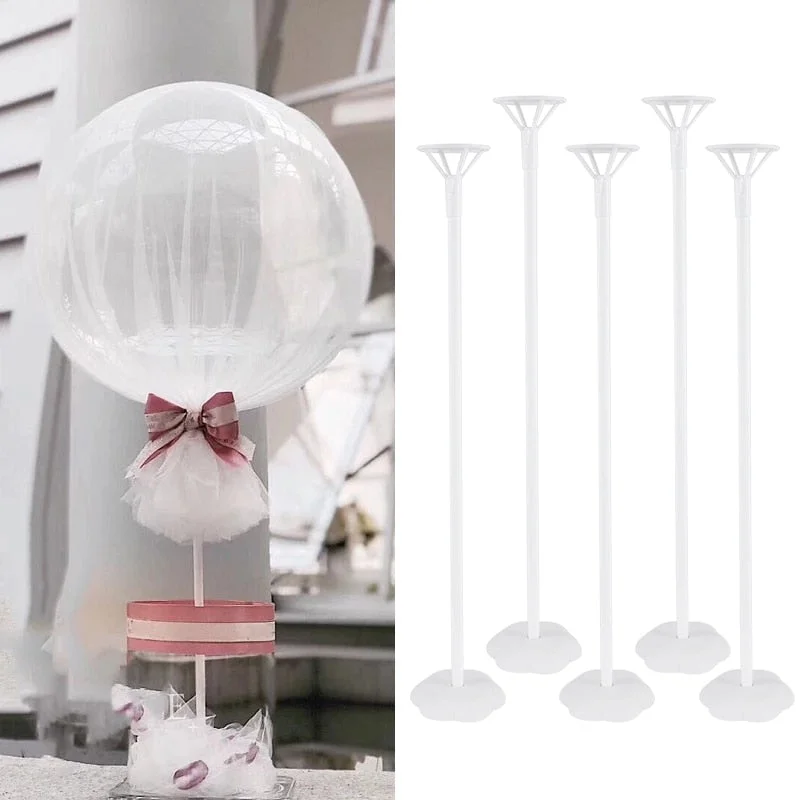 6pcs Balloon Stand Base Balloon Holder Column Support for Adult Kids Birthday Party Wedding Table Decoration Baby Shower Favors