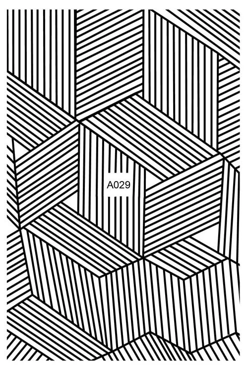 Black Wave Gold Stars White Line Nail Art Stickers Designs Manicure Sticker Back Glue Accessories for Nail Art Decoration Decals