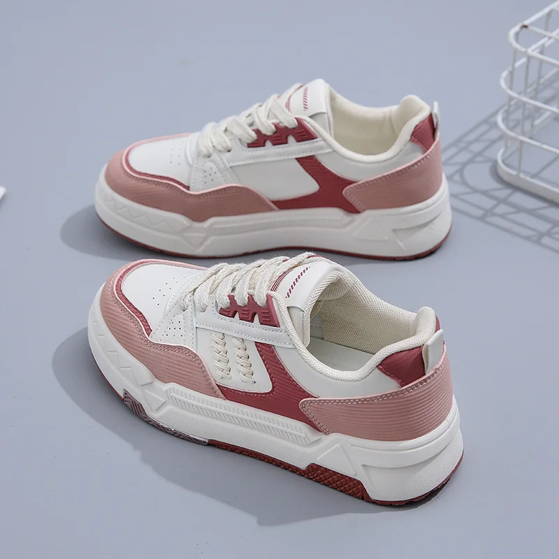 Tanguoant Tanguoant 2025 Small White Shoes Female New Korean Version Ins Female Students Taller Platform Sports Board Shoes Casual Shoes Tide 618