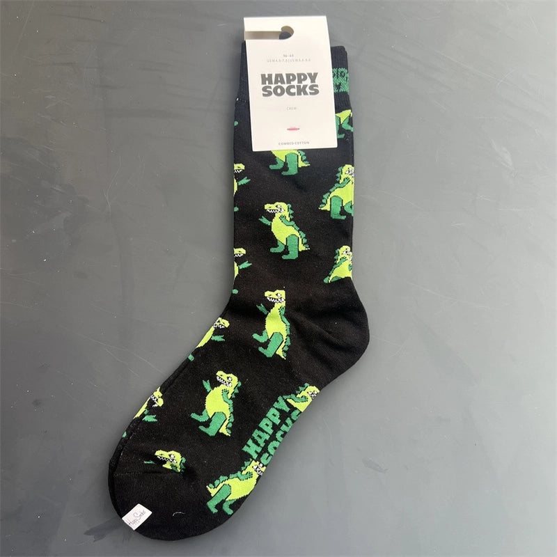 Women’s Vacation Minimalist Polka Dots Cotton Crew Socks A Pair