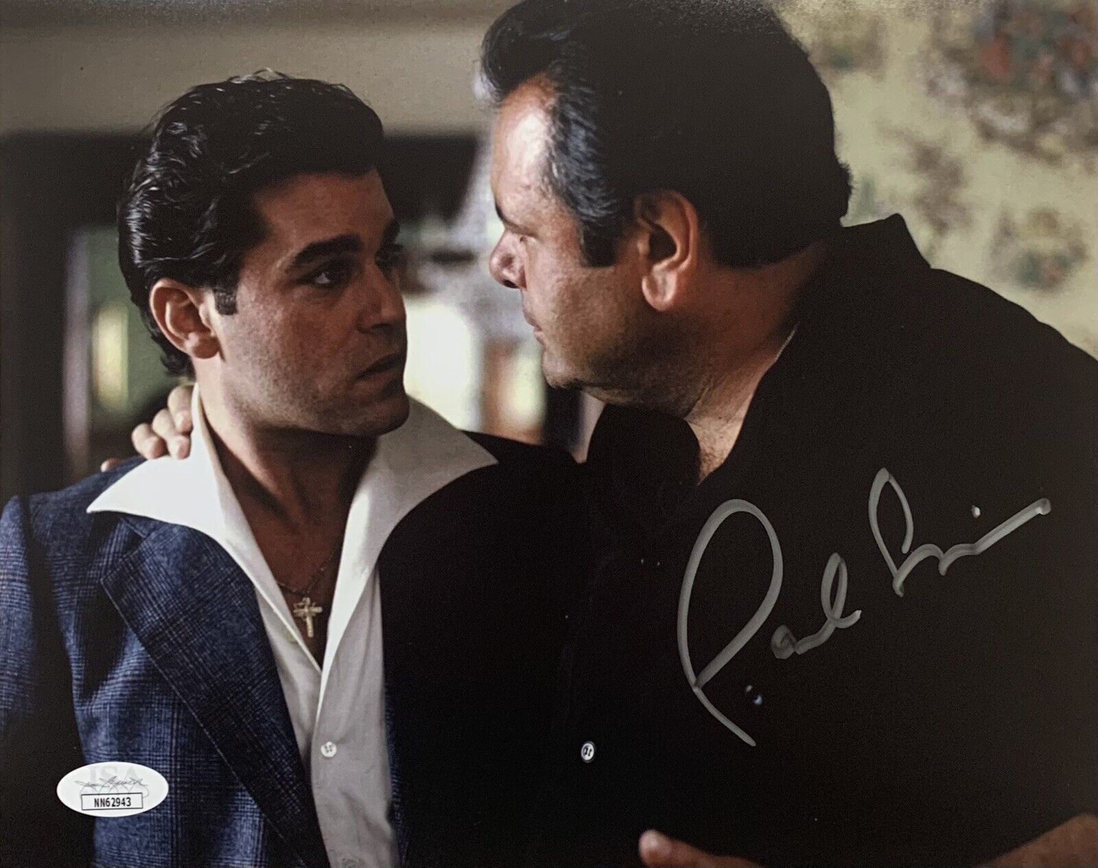 Paul Sorvino Goodfellas Autographed 8x10 w/ Ray Liotta Pose #2 JSA