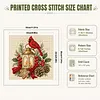 Winter Glow Cardinal DIY 14CT 2 Strands Stamped Cross Stitch Kit for Adults tapestrymarket