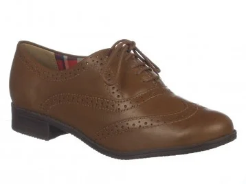 Dark Brown Round Toe Vintage Lace-up Brogues Oxfords Vdcoo