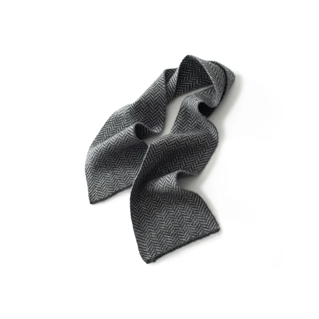 100% Cashmere Scarf Geometry Pattern REAL SILK LIFE