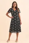 Wholesale Floral Dress, Lace Detail Midi Dress, SS2027 Fashion Vendor, Mature Women's Office Wear, Elegant Party Dress Supplier