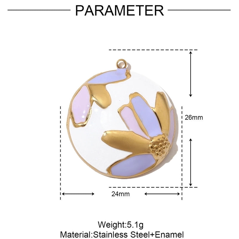 3 PCS/Package 8 * 20mm 304 Stainless Steel Leaf Flower Pendant Jewelry Accessories