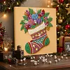 Christmas Stockings Framed Pearl Painting Kit 25x25cm for Adults