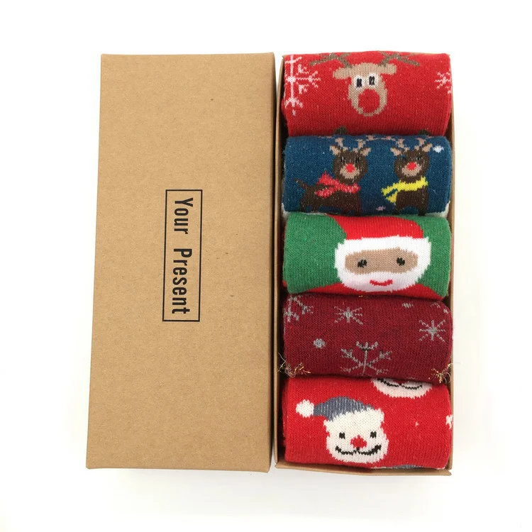 Wool boxed socks lovers thickened in the tube gift socks