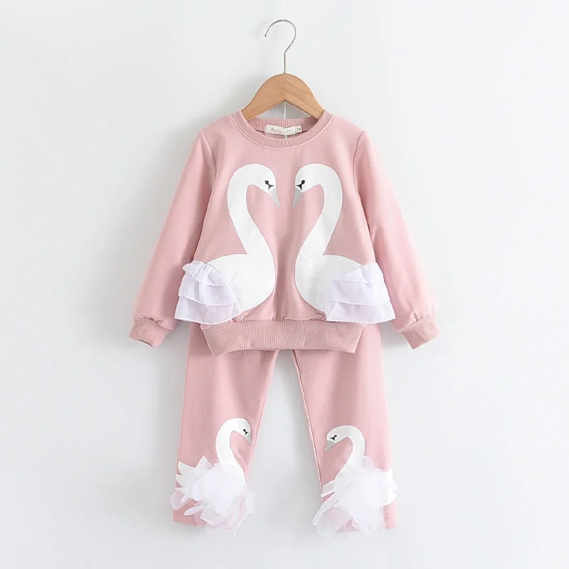 Bear Leader Girls Cartoon Pattern Clothing Sets 3-7Y New Fashion Long Sleeved Tracksuits Autumn Clothes 2Pcs Lovely Cool Outfits