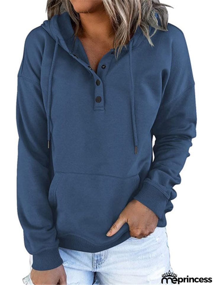 Women's Fashion V Neck Hoodies With Pockets