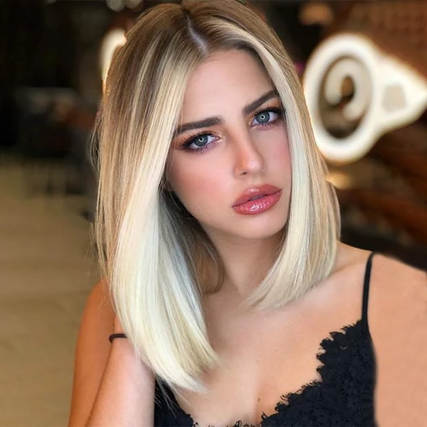 US Mall Lifes® | 2021 Hot Fashion Blonde Straight Bob Wig US Mall Lifes