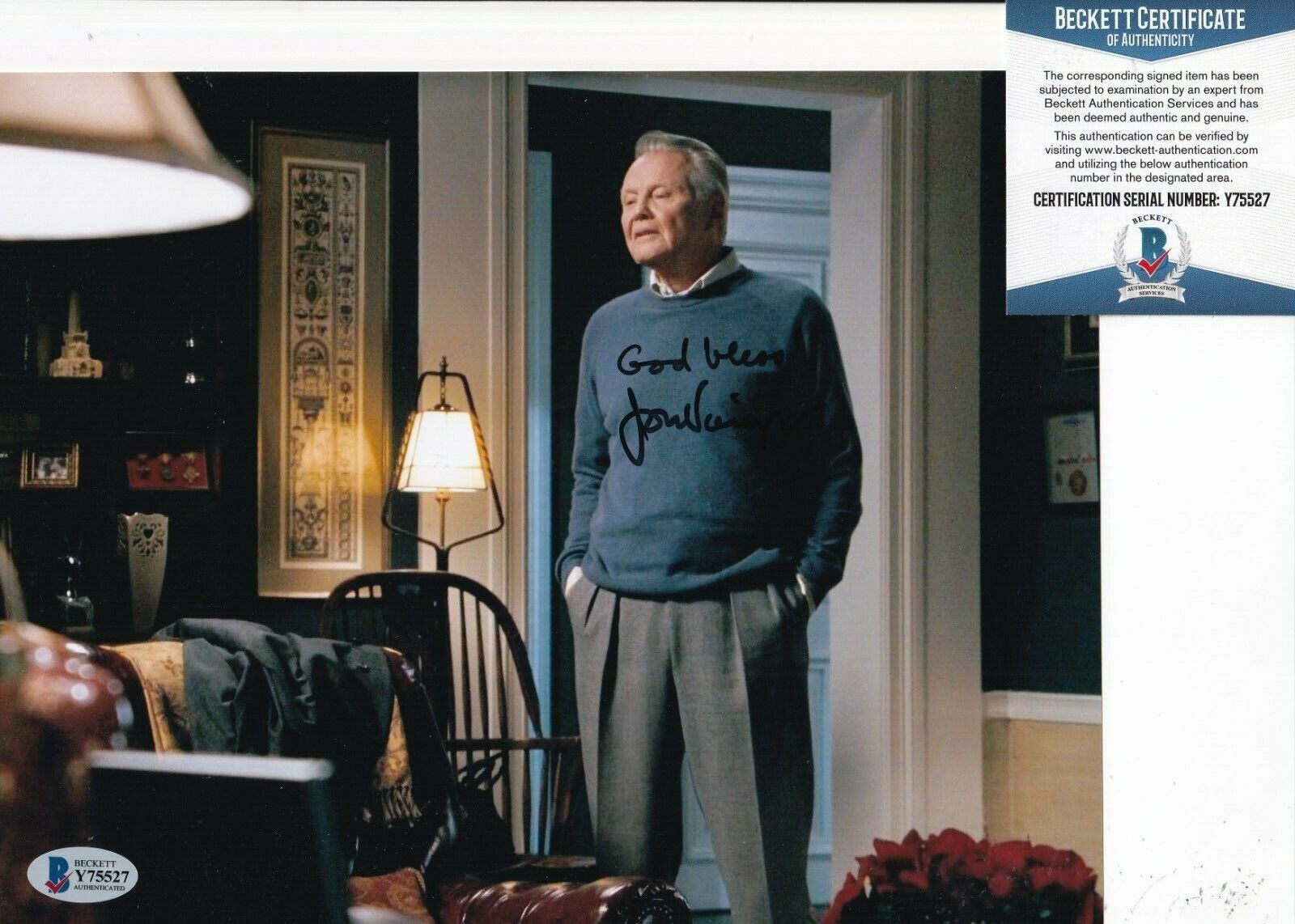 JON VOIGHT signed (FOUR CHRISTMASES) Movie 8X10 Photo Poster painting BECKETT BAS Y75527