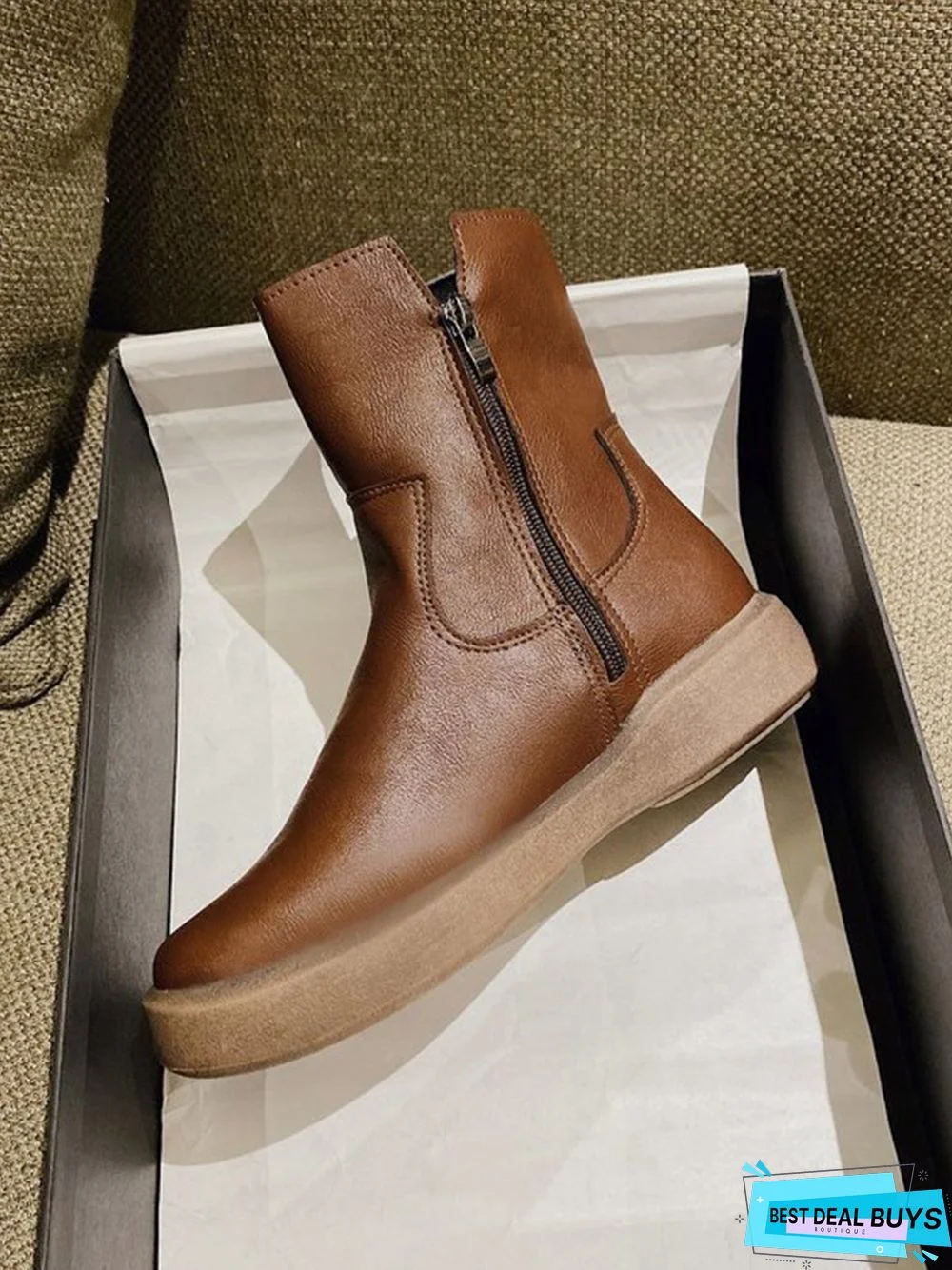 Vintage Leather Ankle Boots