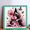 Butterfly And Flower Letter A-11CT Stamped Cross Stitch 40*40cm/15.75*15.75in tapestrymarket