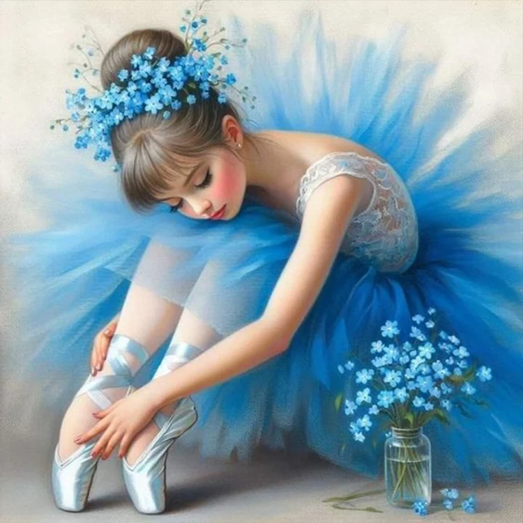 Ballet Girl 40*40CM (Canvas) Full Round Drill Diamond Painting gbfke
