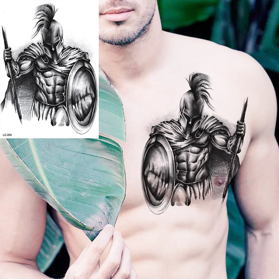 Sdrawing Cuttlefish Skeletion Scary Temporary Tattoos For Men Women Pirate Tiger Skull Totem Fake Tattoo Sticker Tatoos Octopus