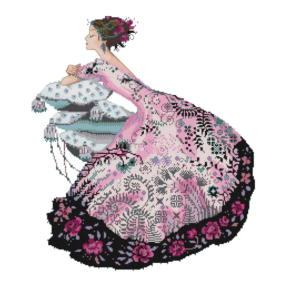 

Woman - 14CT Stamped Cross Stitch - 45*50CM, 501 Original