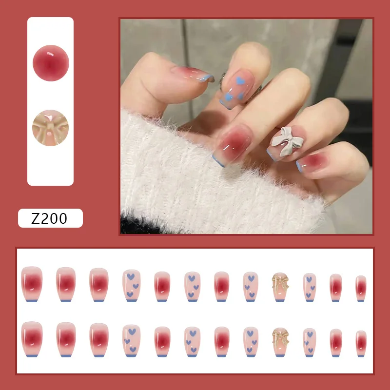 Churchf Churchf Nail Patch Fake Nail Blush French Fake Nail Gently Wear Armor Ultra-Thin Nail Patch Removable