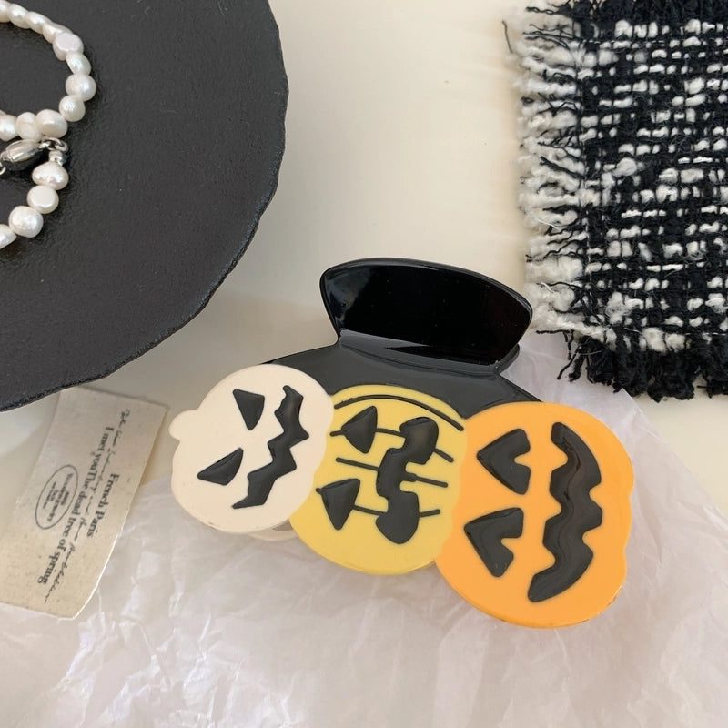 Halloween IG Style Women’s Pumpkin Castle Ghost Acetic Acid Sheets Hair Claws