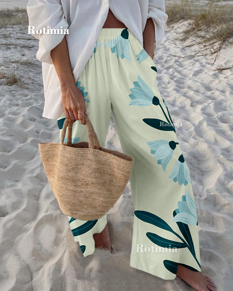 Flower World Printed Slip Dress
