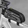 Bicycle Hard Shell Triangle Bag Anti-Scratch Bike Front Handlebar Bag Large Capacity Road Bike Front Tube Pouch for Road Mountain Bikes Frame Bag