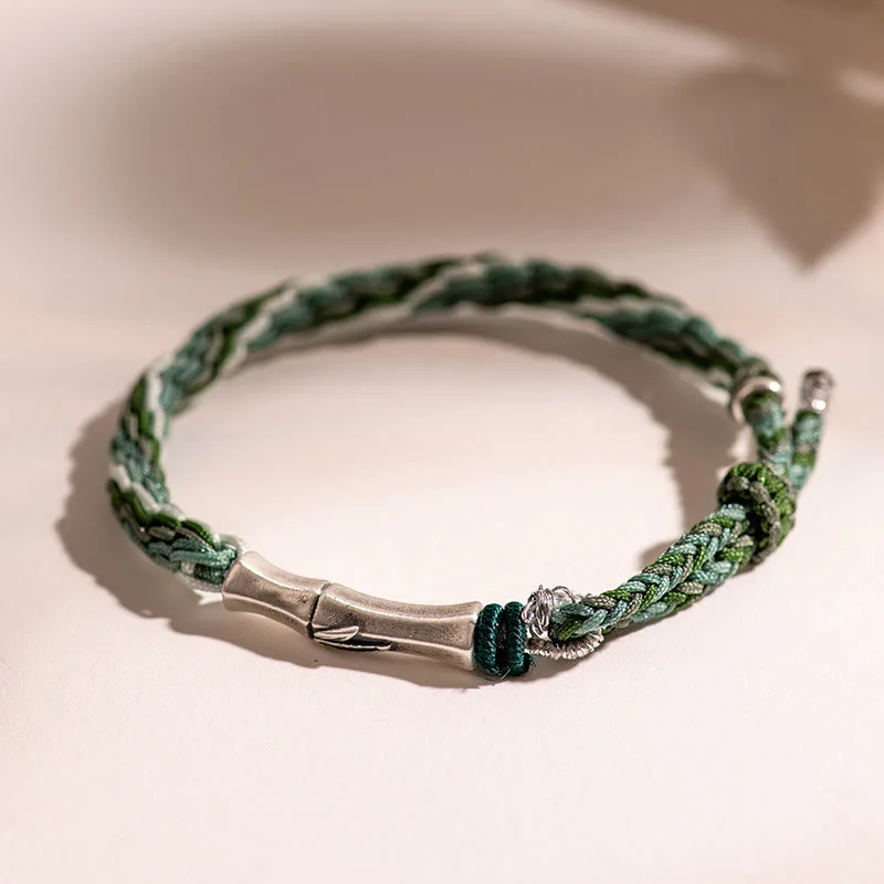 Bamboo Reincarnation Knot Luck Protection String Bracelet