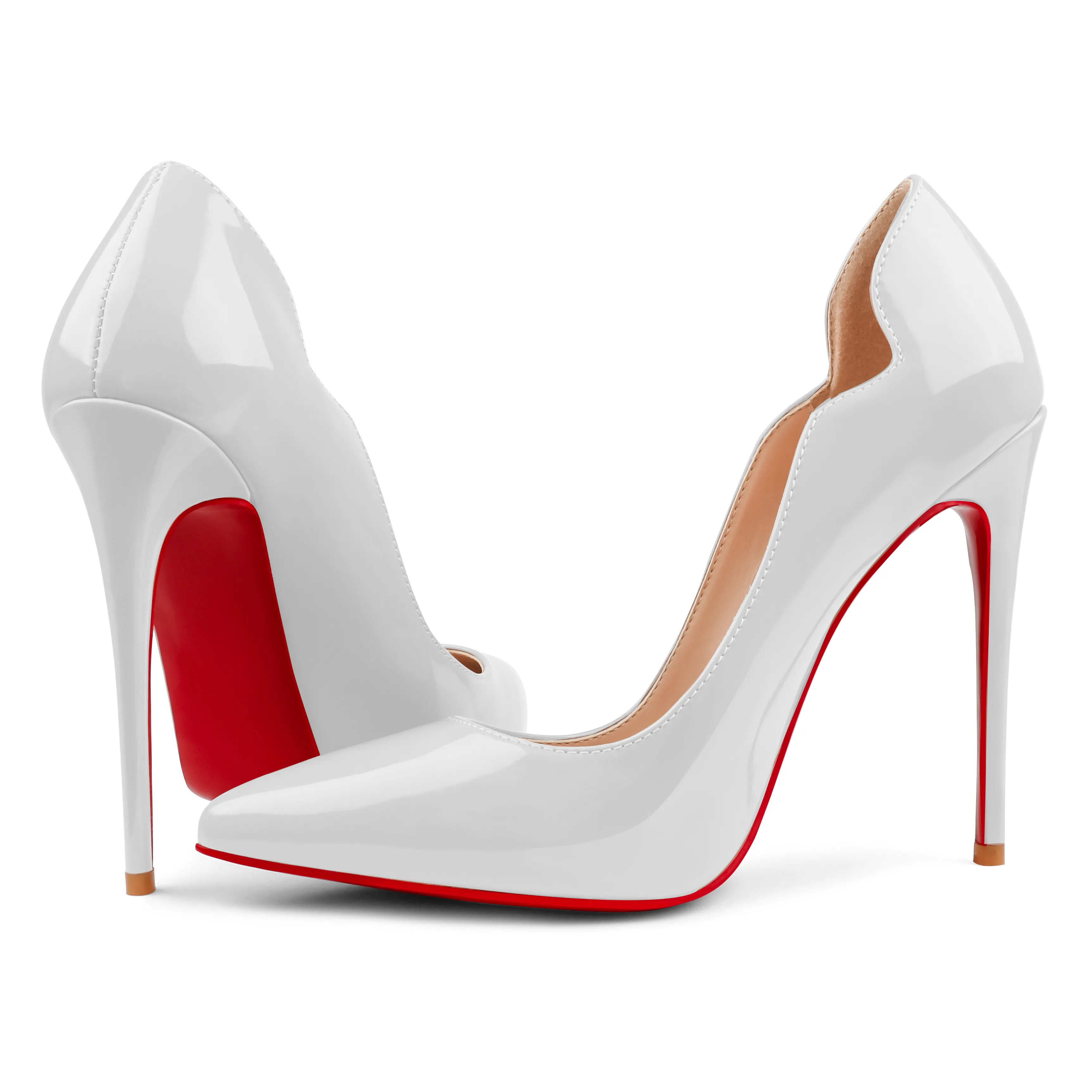 120mm Women's High Heels Party Wedding Stilettos Patent Red Bottom Pumps-vocosishoes