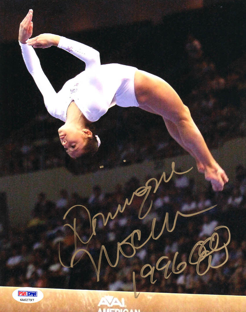 Dominique Moceanu SIGNED 8x10 Photo Poster painting +1996 Gold Gymnast Olympics ITP PSA/DNA