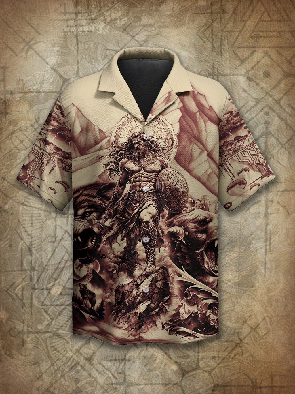 Viking Norse Gods Knot Spirit Power Heritage Hawaiian Shirt / Rvogue / Rvogue