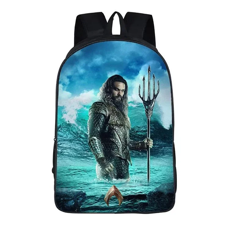 Mayoulove Aquaman Arthur Curry #2 Cosplay Backpack School Notebook Bag-Mayoulove