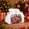 Gnome Christmas Truck DIY PULeather Diamond Painting Tissue Box for Adults Beginners Large Size Diamond Art Paper Storage Holder for Living Room Bathroom Table Decor
