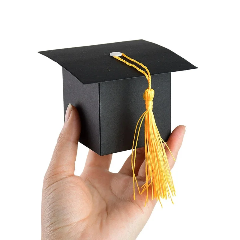 5/10pcs Doctor Hat Cap Candy Box Gift Packaging Box for Graduation Party Decoration Supplies Congrats Gift Bags 2021