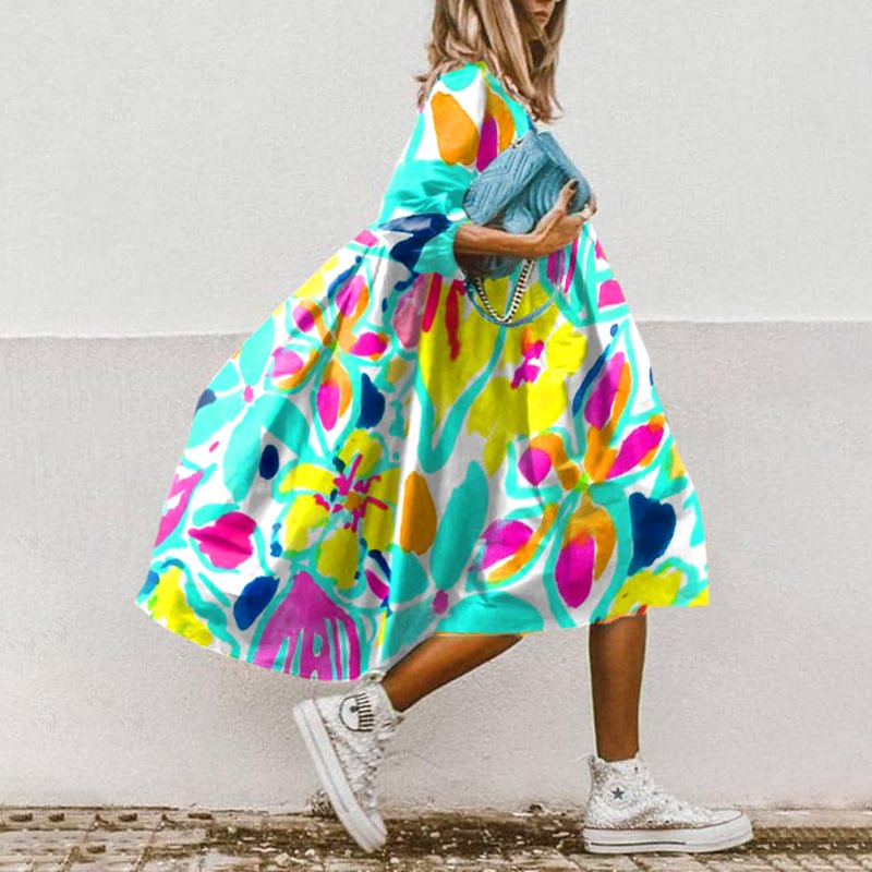 ⚡NEW SEASON⚡Casual Floral Print Midi Dress