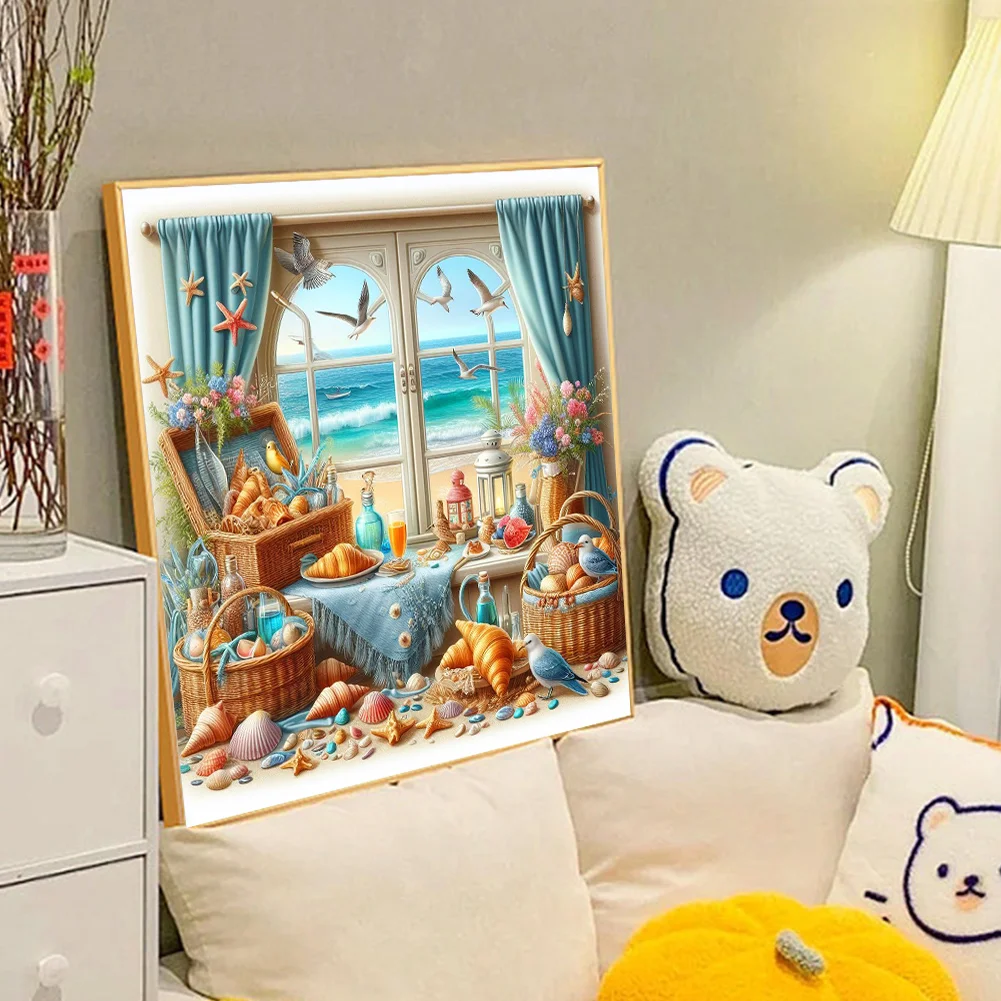 Diamond Painting - Full Round Drill - Sea View(Canvas|40*40cm)