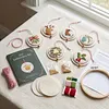 Christmas Embroidery Kit with Toolkit Embroidered Xmas Tree Ornaments Multifunctional Handmade Circle Embroidery Kit For Christmas Tree Cross Stitch Home Decor (color) tapestrymarket