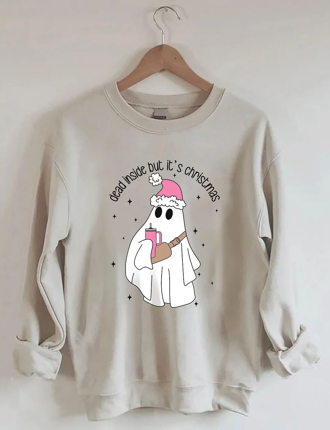 Boojee Ghost Dead Inside But It’s Christmas Sweatshirt