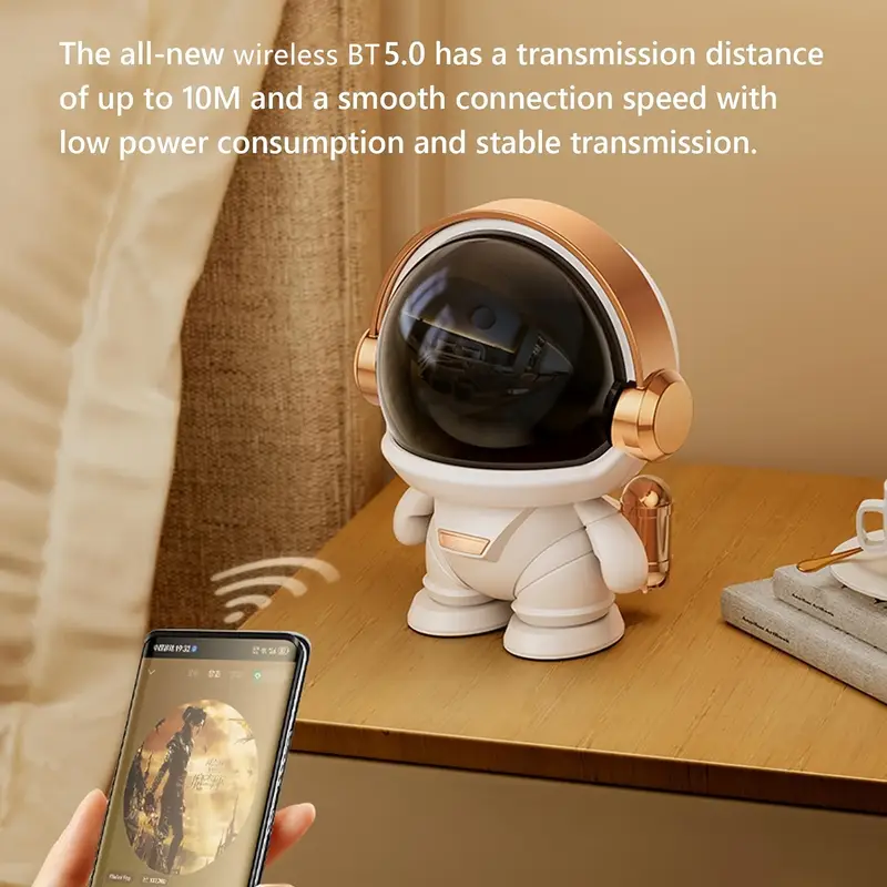 cute astronaut small speaker small wireless portable speaker with led party office decoration subwoofer portable speaker birthday gift Product details 7