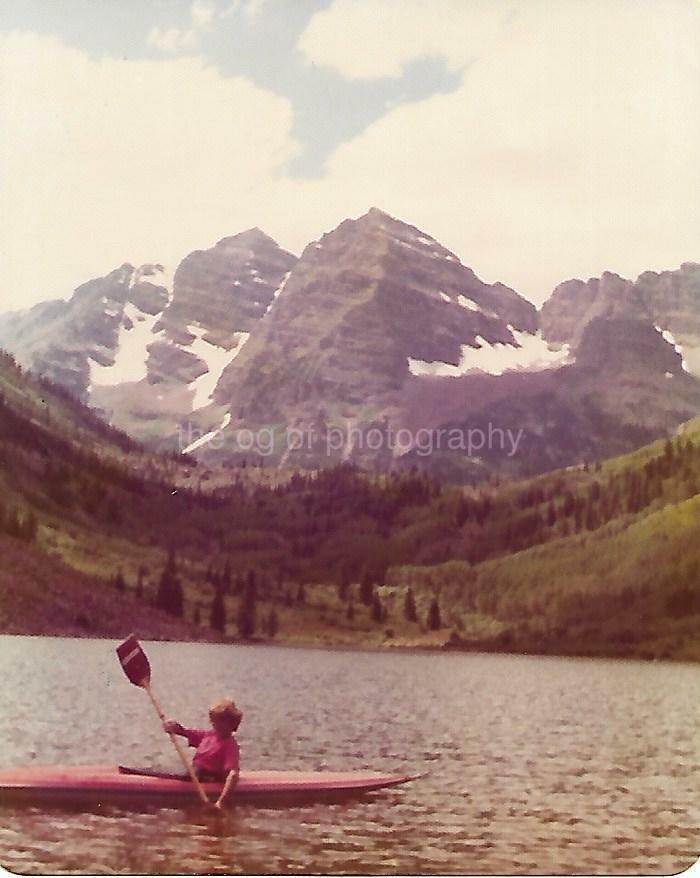 American West FOUND Photo Poster paintingGRAPH Color COLORADO Snapshot VINTAGE 13 14 X