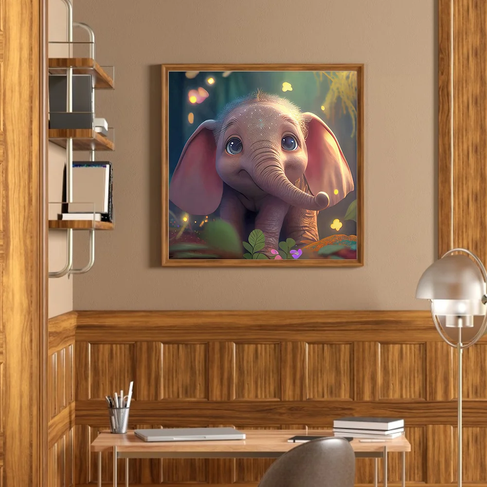 Diamond Painting - Full Round Drill - Elephant(Canvas|30*30cm)