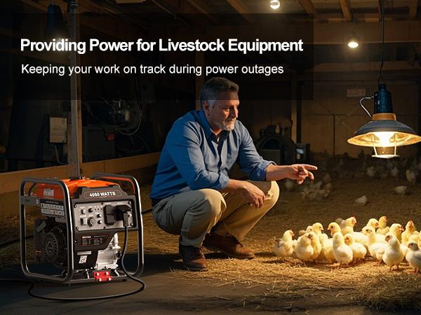 Product Introduction of Efurden Outdoor Power Equipment 4000 Watts Portable Generator. Open Frame Inverter Generator with ECO Mode. Gas Powered. Quiet Operation. Emergency Home Backup. RV Ready 2