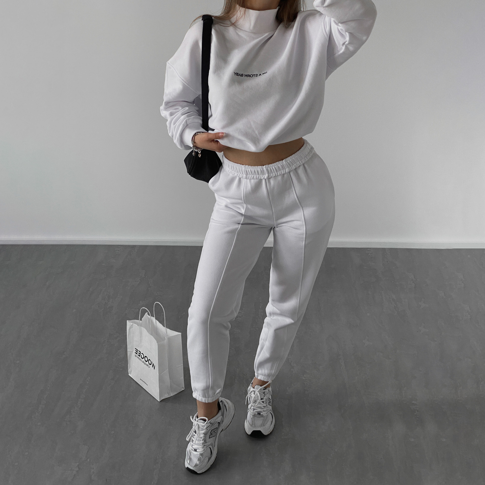 Women's Printed Sweatshirt Suit Two Piece Set